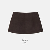 Winter Wool A-line Mini Skirt (5color)