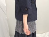 Semi-A-Line Double Button Jacket