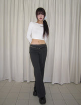 pinter striped low-rise pants