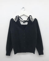 Whistle Angora Halter Neck Cardigan (3color)