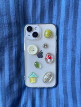 サマーバケーションボタンキノコフルーツスマホケース