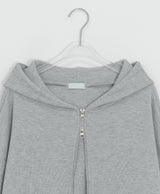 [unisex] Shikyo Waffle Two-Way Over Hood Zip-Up