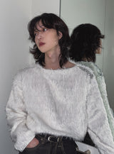 ローカルショルダーチェーンヘアリーニット