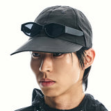 slow walkers club nylon long bill cap black