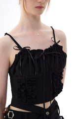 GAGA RIBBON BUSTIER / BLACK