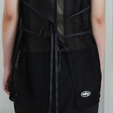 メッシュネットスリーブレス black