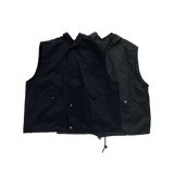 button hooded vest