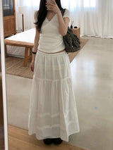 Elin Lace Puff Short-Sleeved T-shirt (2 colors)