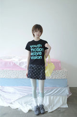 モーションレタリングクロップTシャツ（5color）