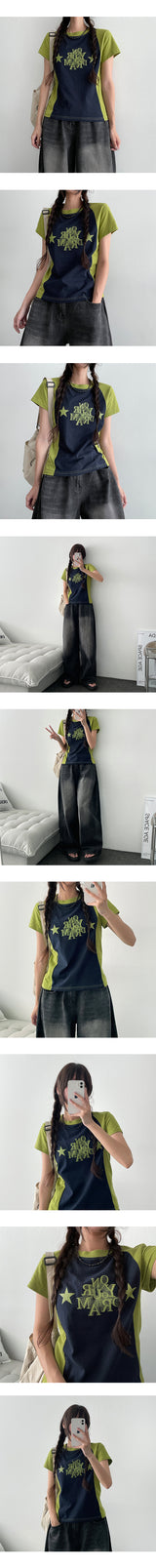 MOA カラー半袖Tシャツ