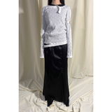GLOSSY MAXI SKIRT