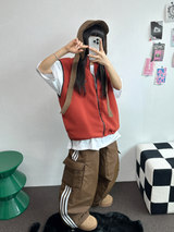 TRACK CARGO STRING PADDING PANTS ❤🖤🤎💚💙5COLOR