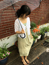 Kowse Openwork Punching Three Quarter Summer Bolero Cardigan