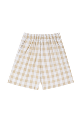 PRS beige check shorts