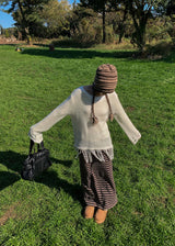 FRINGE V LONG KNIT