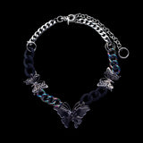Neon Butterfly Necklace