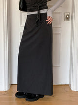 [SHOPPERMADE] Classic Mood Low-rise Maxi Skirt (2color)