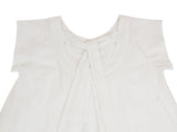 COUNTRY FLARE LINEN DRESS / WHITE