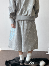 トイド ブルー ナンバー スター パッチ タトゥー バミューダ ショーツ 2カラー