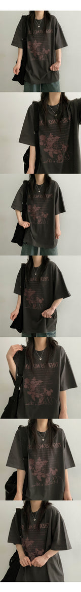 ローズショートスリーブドtシャツ