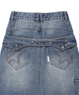 CINCH BACK CURVED DENIM PANTS(CV2GFFD110A)