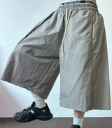 ハイクオリティ💜スナップナイロンバミューダパンツ 💚🤍🤎🖤6カラー