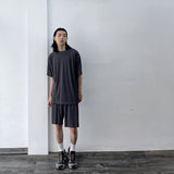 Draped Plissé Wide Shorts