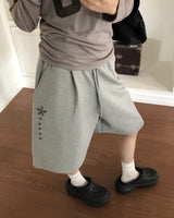 セントUスタッドピンタックバンディングバミューダスウェットパンツ