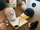 ふみふみツートーンボールキャップ(ネイビー/イエロー)