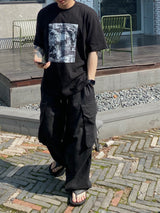 ポスター半染め半袖Tシャツ2C