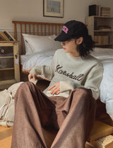 マーシャルレタリングロングスリーブニット