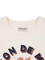 UNISEX Overfit Surfboob Embossed Logo Short Sleeve T-Shirt Cream (FCE2TS405M)