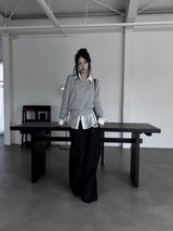 minimal basic V-neck knit (2color)