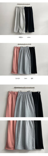 Issu napping hem string wide pants
