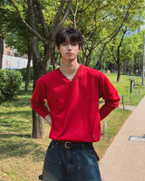 Solar Linen V-neck Knit
