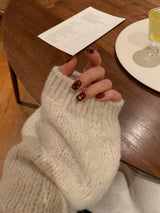 [MADE] ELLEN WOOL UNBALANCED OFF-SHOULDER KNIT