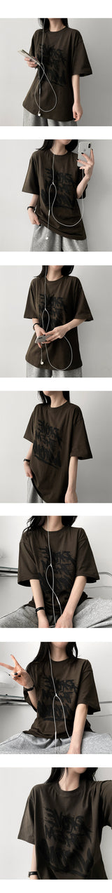 Loop Oversized Fit Short-Sleeved T-shirt