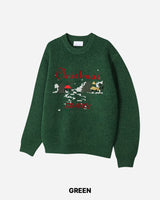 Christmas Embroidery Knit