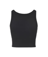 8287 Logo Crop Tank Top (Black)