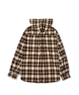 UNISEX チェックフーディシャツ