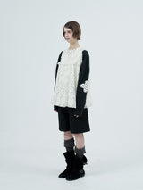 lace ruffle flare shirts