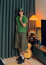 Iz Linen Collar Short-Sleeve Knit 6COLOR
