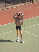 Overfit Sweatshirt Washed Beige