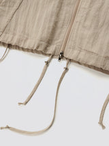 String Hoodie Windbreaker_Beige