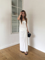 Twist drape maxi skirt