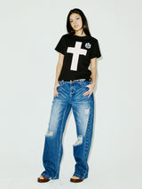 CROSS TEE BLACK