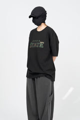 ポエットカモフラージュ刺繍半袖Tシャツ