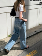 セイムデイシッピング [New Spring Product 10%] [BELLIDE MADE] オーシャンワイドデニムパンツ