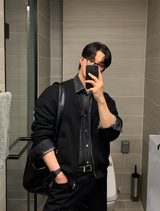  Deface Double Flap Pocket Denim Shirt