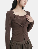 Chloe Lace Layered Cardigan